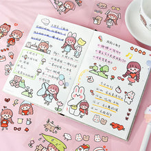 Load image into Gallery viewer, 100PCS Korean Style PVC Personality Hand Account Cute Cartoon Laser Waterproof Stickers DIY Material Girls Children's Toys Kawaii Gift