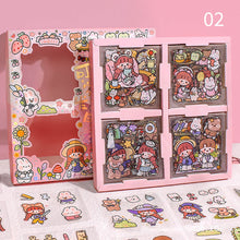 Load image into Gallery viewer, 100PCS Korean Style PVC Personality Hand Account Cute Cartoon Laser Waterproof Stickers DIY Material Girls Children's Toys Kawaii Gift