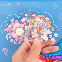 Load image into Gallery viewer, Cute Guka Sticker DIY Keychain Transparent Decoration Pendant Keychain Badge Kawaii Stationery Accessories