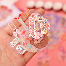 Load image into Gallery viewer, Cute Guka Sticker DIY Keychain Transparent Decoration Pendant Keychain Badge Kawaii Stationery Accessories