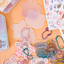 Load image into Gallery viewer, Cute Guka Sticker DIY Keychain Transparent Decoration Pendant Keychain Badge Kawaii Stationery Accessories