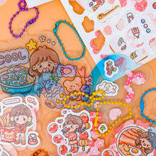 Load image into Gallery viewer, Cute Guka Sticker DIY Keychain Transparent Decoration Pendant Keychain Badge Kawaii Stationery Accessories