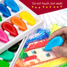 Load image into Gallery viewer, 12/24 Colors/Set Drop Shape Crayons Non Dirty Hand Washable Safe Non-Toxic for kids Baby Toddler Gift Early Education Tools