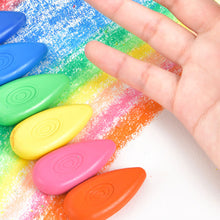 Load image into Gallery viewer, 12/24 Colors/Set Drop Shape Crayons Non Dirty Hand Washable Safe Non-Toxic for kids Baby Toddler Gift Early Education Tools