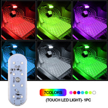 Load image into Gallery viewer, 8LED Car Interior Ambient Mood Light Touch Roof Wireless LED Interior Lighting Reading Ceiling Decoration Car Lighting