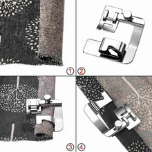 Load image into Gallery viewer, 3Pcs Domestic Foot Presser Household Multifunctional Sewing Machine Accessories Rolled Hem Feet Set 3 Size 4/8" 6/8" 8/8"