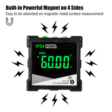 Load image into Gallery viewer, Digital Level Angle Gauge 360° Mini Measuring Inclinometer with Magnetic 4 Sides Electronic Universal Bevel Protractor Goniometer Tilt Measuring Tool