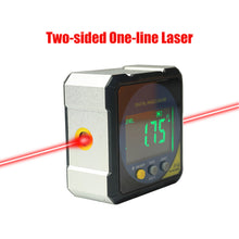 Load image into Gallery viewer, Laser Digital Level Angle Gauge 360° Mini Measuring USB Inclinometer with Magnetic Base Electronic Universal Bevel Protractor Goniometer Tilt Measuring Tool