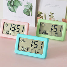 Load image into Gallery viewer, Large LCD Digital Thermometer Hygrometer Clock Indoor Temperature Sensor Humidity Meter Thermometer Gauge Bedside Clock