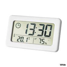 Load image into Gallery viewer, Large LCD Digital Thermometer Hygrometer Clock Indoor Temperature Sensor Humidity Meter Thermometer Gauge Bedside Clock