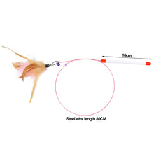 Load image into Gallery viewer, Cat Interactive Toy Funny Feather Teaser Wand Toy with Bell Cat Stick Toy for Kitten Playing Teaser Wand Toy Cat Supplies