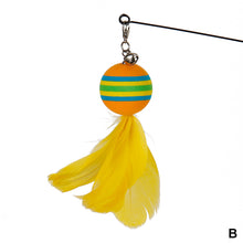 Load image into Gallery viewer, Cat Interactive Toy Funny Feather Ball Teaser Wand Toy with Bell Cat Stick Toy for Kitten Playing Teaser Wand Toy Cat Supplies
