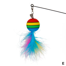 Load image into Gallery viewer, Cat Interactive Toy Funny Feather Ball Teaser Wand Toy with Bell Cat Stick Toy for Kitten Playing Teaser Wand Toy Cat Supplies