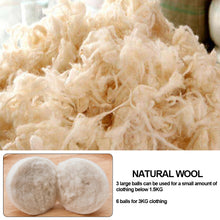 Load image into Gallery viewer, 6pcs 7cm Reusable Wool Dryer Balls Set with Storage Bag Fleece Dry Ball Natural Fabric Softener Reduce Wrinkles Laundry Washing Machine Accessories