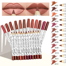 Load image into Gallery viewer, 12 Colors Waterproof Lip Liner Pencil Set Matte Lipliner Pencil Lipstick Set Long Lasting Lipstick Liner Lip Tint Pen Makeup Cosmetic