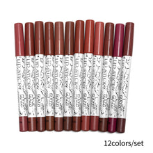 Load image into Gallery viewer, 12 Colors Waterproof Lip Liner Pencil Set Matte Lipliner Pencil Lipstick Set Long Lasting Lipstick Liner Lip Tint Pen Makeup Cosmetic