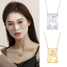 Load image into Gallery viewer, Valentine's Day Gift Custom Couple Necklace Envelope Love Letter Necklace Alloy Lettering Women Pendant Creative Design Gift
