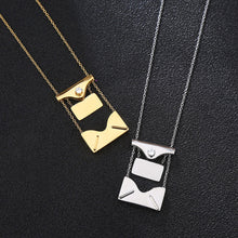 Load image into Gallery viewer, Valentine's Day Gift Custom Couple Necklace Envelope Love Letter Necklace Alloy Lettering Women Pendant Creative Design Gift