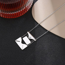 Load image into Gallery viewer, Valentine's Day Gift Custom Couple Necklace Envelope Love Letter Necklace Alloy Lettering Women Pendant Creative Design Gift