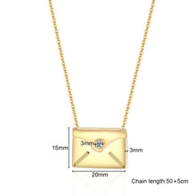 Load image into Gallery viewer, Valentine's Day Gift Custom Couple Necklace Envelope Love Letter Necklace Alloy Lettering Women Pendant Creative Design Gift
