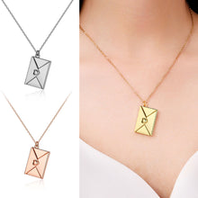 Load image into Gallery viewer, Heart Envelope Love Letter Necklace Valentine's Day Gift Couple Necklace Alloy Lettering Women Pendant Creative Gift Accessories