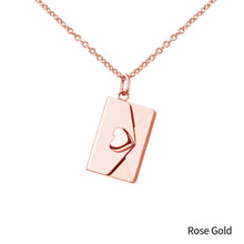 Load image into Gallery viewer, Heart Envelope Love Letter Necklace Valentine's Day Gift Couple Necklace Alloy Lettering Women Pendant Creative Gift Accessories
