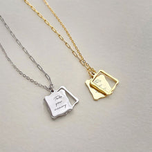 Load image into Gallery viewer, Vintage Photo Frame Engraved Letter Necklace Valentine's Day Couple Necklace Alloy Lettering Women Pendant Creative Gift Accessories