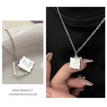 Load image into Gallery viewer, Vintage Photo Frame Engraved Letter Necklace Valentine's Day Couple Necklace Alloy Lettering Women Pendant Creative Gift Accessories