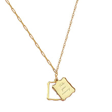 Load image into Gallery viewer, Vintage Photo Frame Engraved Letter Necklace Valentine's Day Couple Necklace Alloy Lettering Women Pendant Creative Gift Accessories