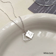 Load image into Gallery viewer, Vintage Photo Frame Engraved Letter Necklace Valentine's Day Couple Necklace Alloy Lettering Women Pendant Creative Gift Accessories