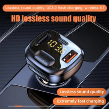 Load image into Gallery viewer, Car Bluetooth 5.1 FM Transmitter Dual USB QC3.0 Fast Charger Wireless Handsfree Audio Receiver MP3 Player Car Kit