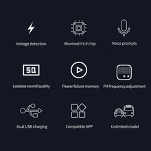 Load image into Gallery viewer, Car Bluetooth FM Transmitter MP3 Music U Disk Player Multifunction Handsfree Audio Receiver Dual USB Charger Car Kit Accessories