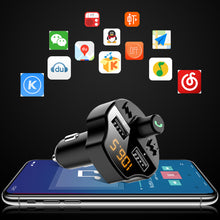 Load image into Gallery viewer, Car Bluetooth FM Transmitter MP3 Music U Disk Player Multifunction Handsfree Audio Receiver Dual USB Charger Car Kit Accessories