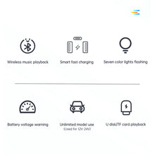 Load image into Gallery viewer, Bluetooth 5.0 FM Car Transmitter Cigarette Lighter Car Bluetooth Adapter PD20W+QC3.0 Audio Music Colorizer Receiver Support