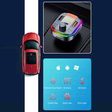 Load image into Gallery viewer, Bluetooth 5.0 FM Car Transmitter Cigarette Lighter Car Bluetooth Adapter PD20W+QC3.0 Audio Music Colorizer Receiver Support