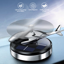 Load image into Gallery viewer, Car Air Freshener Solar Power Plane Fragrance Diffuser Ornament Dashboard Helicopter Style Perfume Decoration