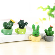 Load image into Gallery viewer, Car Cactus Potted Rabbit Ornaments Auto Center Console Accessories Desktop Dolls Small Cake Baking Resin Decorations Toys