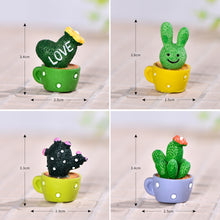 Load image into Gallery viewer, Car Cactus Potted Rabbit Ornaments Auto Center Console Accessories Desktop Dolls Small Cake Baking Resin Decorations Toys