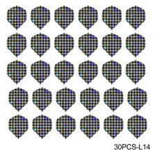 Load image into Gallery viewer, 30PCS PET Darts Flights Dart Feather Outdoor Wing Tail Mixed Pattern