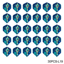 Load image into Gallery viewer, 30PCS PET Darts Flights Dart Feather Outdoor Wing Tail Mixed Pattern