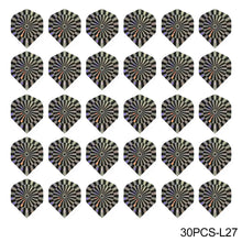 Load image into Gallery viewer, 30PCS PET Darts Flights Dart Feather Outdoor Wing Tail Mixed Pattern