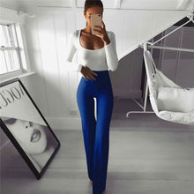 Load image into Gallery viewer, Women's High Waist Leggings Yoga Pants Wide Leg Pants Women Gym Sports Black Flared Pant Plus Size Dance Trousers