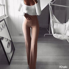 Load image into Gallery viewer, Women's High Waist Leggings Yoga Pants Wide Leg Pants Women Gym Sports Black Flared Pant Plus Size Dance Trousers