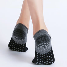 Load image into Gallery viewer, Women Yoga Sports Socks Anti-Slip Gym Fitness Breathable Cotton Cross Back Pilates Dance Sport Ankle Socks Split Toe Socks