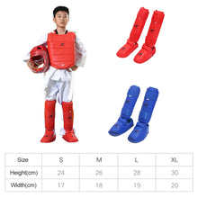 Load image into Gallery viewer, Unisex Adult Child Taekwondo Equipment MMA Suit Leg Shin Guard Hand Palm Foot Protector