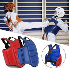Load image into Gallery viewer, Taekwondo Reversible Chest Guard Body Protector Vest Martial Arts Rib Shield Armour Training Uniform For Karate Judo Kickboxing