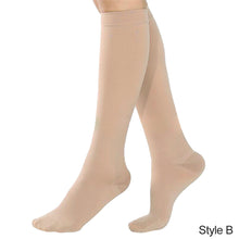 Load image into Gallery viewer, 1 Pair 20-30 MmHg Sports Calf Compression Socks Knee High Support Stockings Open Toe For Pregnancy Varicose Veins Running