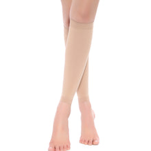 Load image into Gallery viewer, 1 Pair 23-32mmhg Sports Calf Compression Socks Knee High Support Stockings Open Toe For Pregnancy Varicose Veins Running