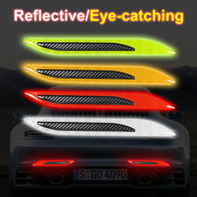 Load image into Gallery viewer, 2Pcs Universal Carbon fiber Car Sticker Bumper Protector Reflective Strips Truck Auto Motorcycle Anti-Scratch Warning Stickers