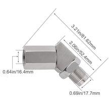 Load image into Gallery viewer, Universal 45 Degrees Design O2 Oxygen Sensor Adapter Extender Bung Extension Catalytic Converter O2 Oxygen Sensor Spacer For Off Road Vehicles
